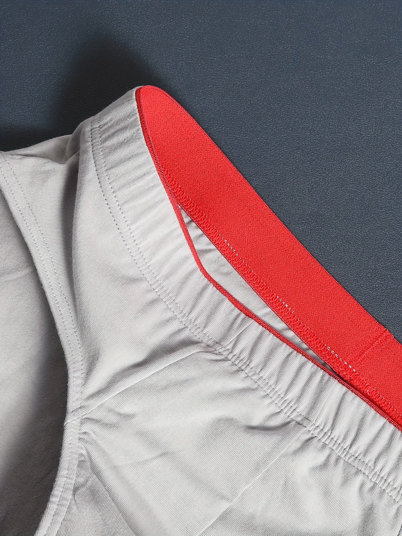 6 dona erkaklar uchun nafas oladigan paxta uchburchakli ichki kiyimlar, yuqori elastik belbog' bilan, kundalik bokser shortlari