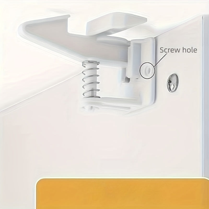 Child Safety Cabinet Locks Set 4pcs with Strong Adhesive Easy Installation for Cabinets and Drawers