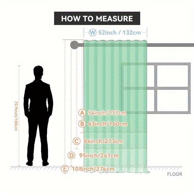 Cream and Black Thermal Insulated Blackout Curtains with Two Panels