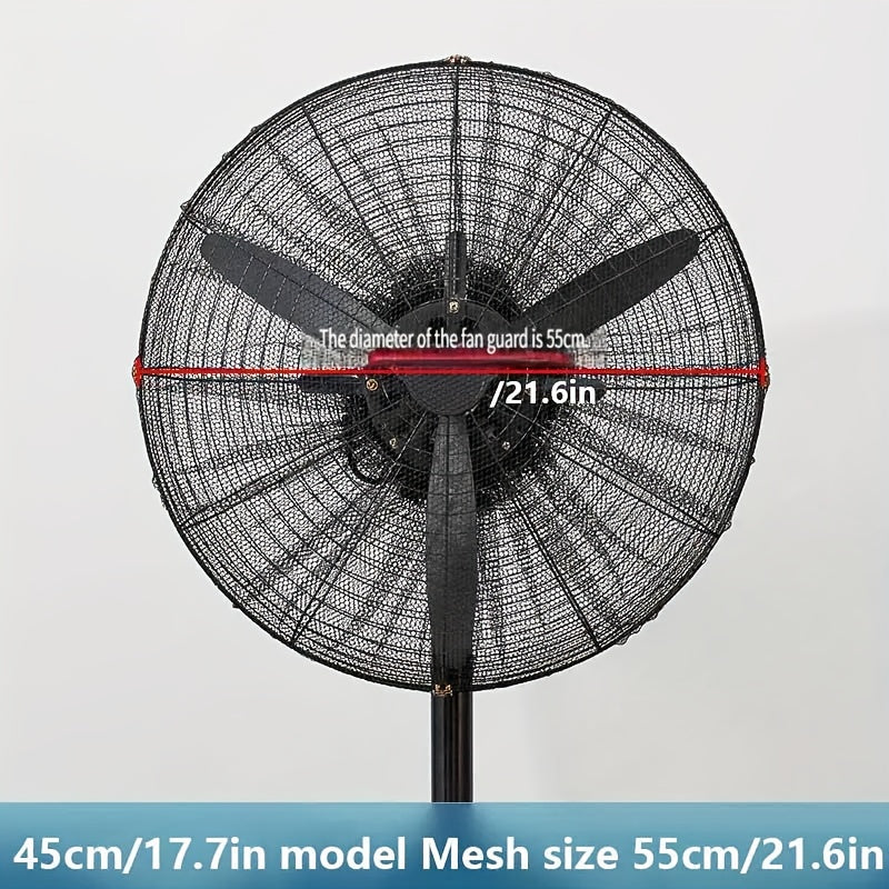 18-Inch Washable Plastic Mesh Fan Cover with Drawstring for Living Room and Bedroom Safety