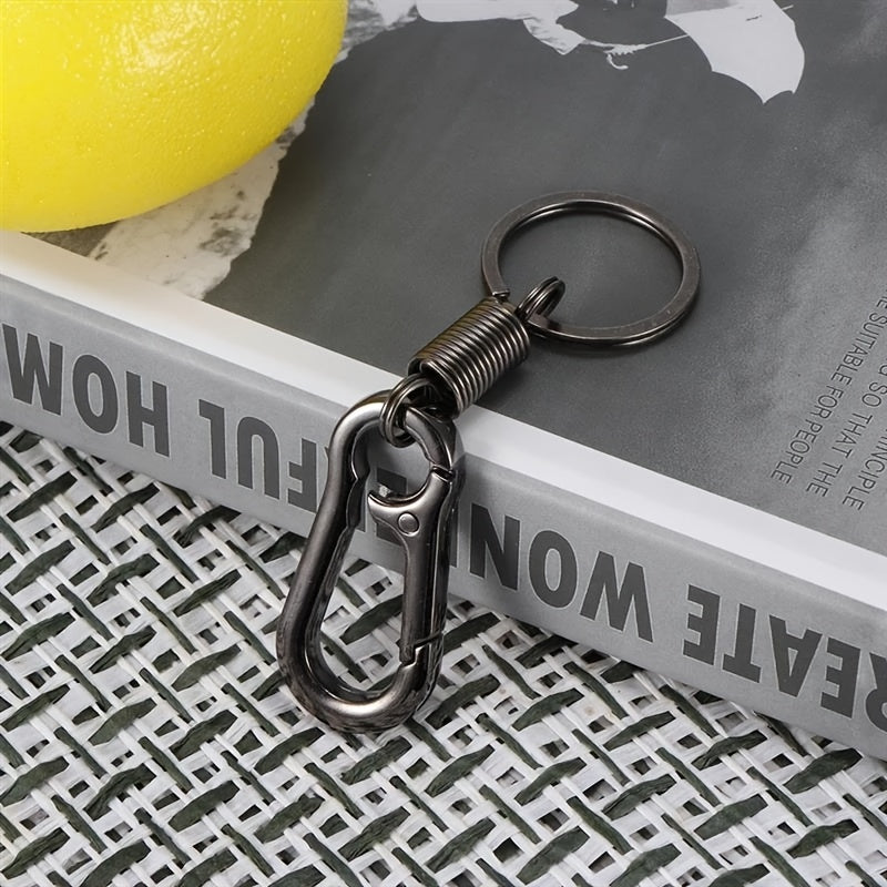 Vintage-Inspired Metal Carabiner Keychain for Keys and Bags