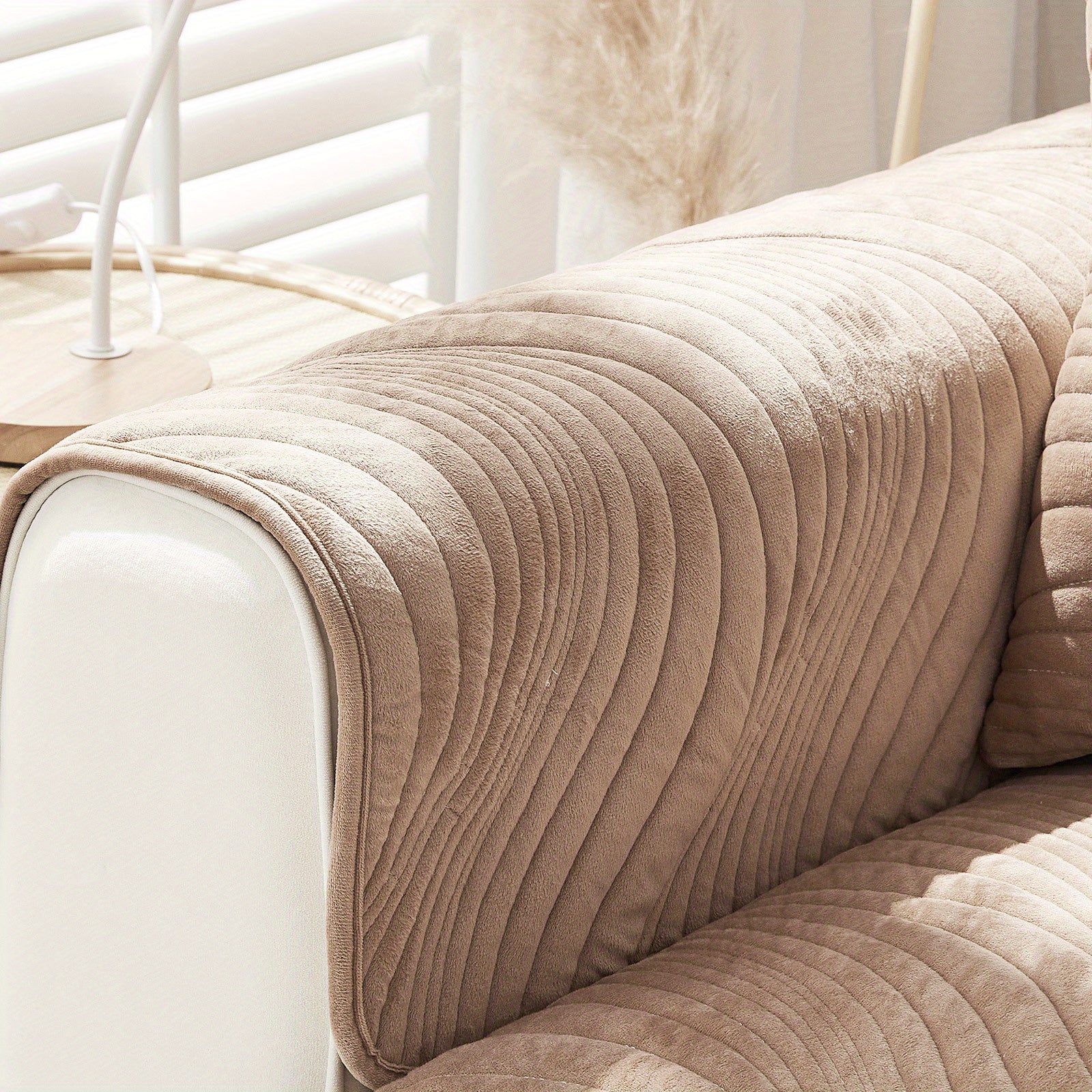 Чехол для дивана в скандинавском стиле из плюша для гостиной и офиса