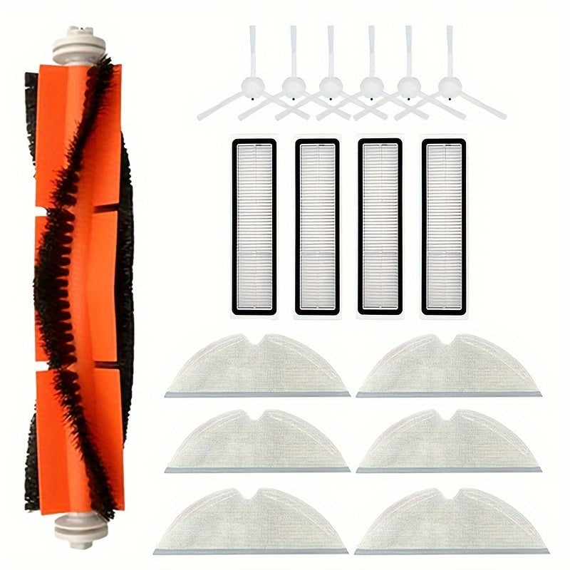 17-Donali Robot Changyutgich uchun aksessuarlar to'plami D9 D9 Max L10 Pro asosiy cho'tka, filtrlari, yon cho'tkalar, mop yostiqchalari bilan