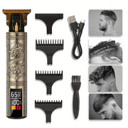 Cordless Hair Clippers and Beard Trimmer for Men with USB Rechargeable T-Blade and Long-Lasting Battery