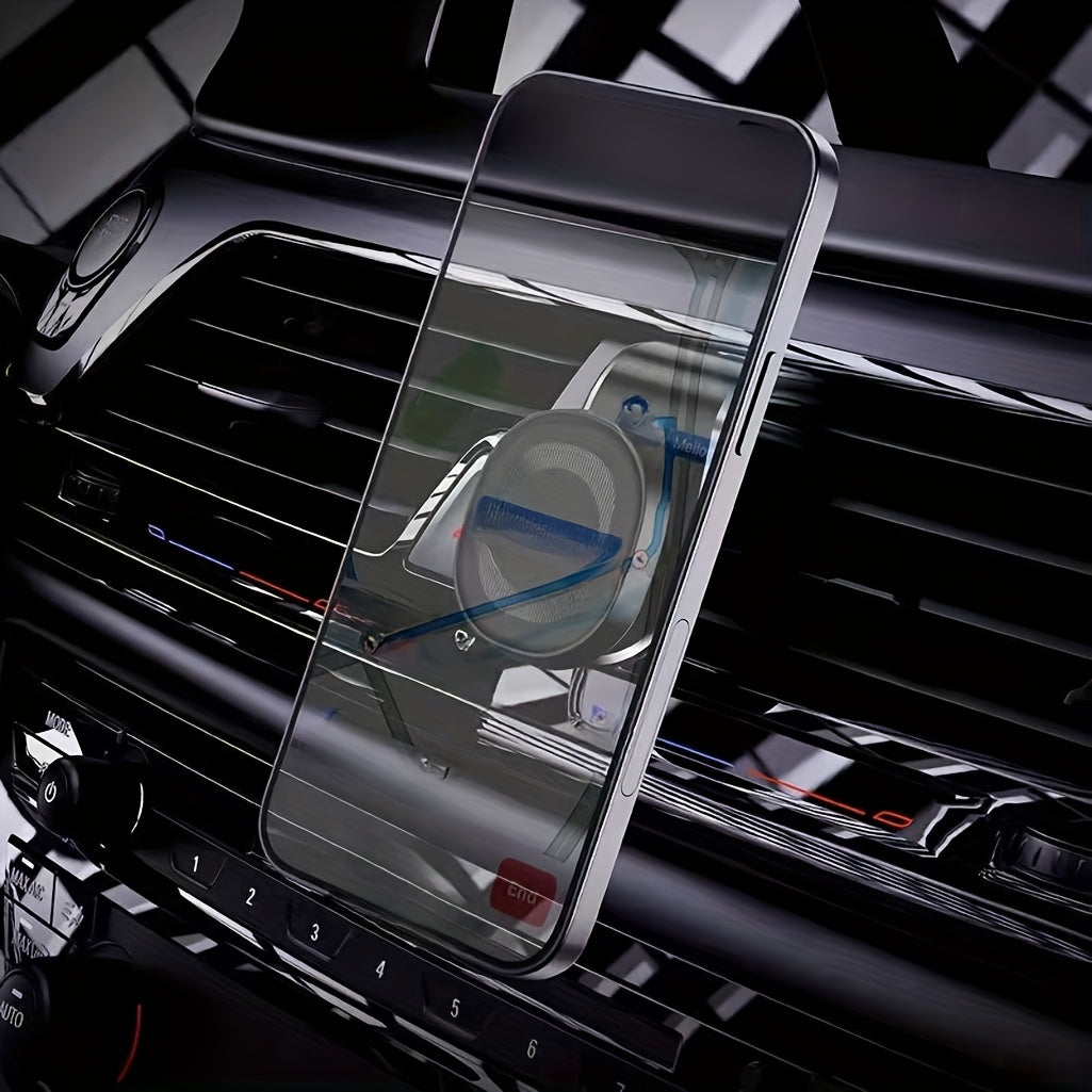 Universal Aluminum Alloy Magnetic Car Phone Holder L-Shaped Vent Mount Durable Anti-Shake