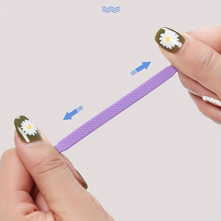 16pcs High Elastic Silicone Lazy Shoelaces for Sneakers, No-Tie, Convenient