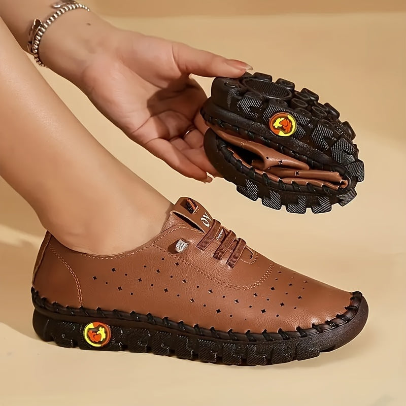 Women's Casual Slip-On Shoes Orange Faux Cover Rubber Sole All-Season