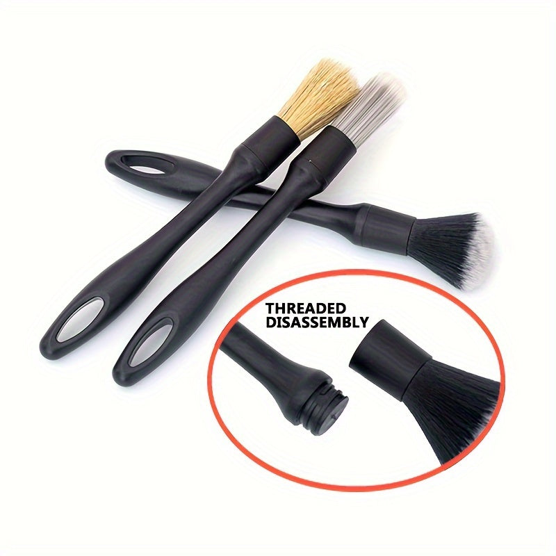 Набор щеток для деталей автомобиля 3 шт. Мягкая щетина, инструменты для очистки колес и интерьера