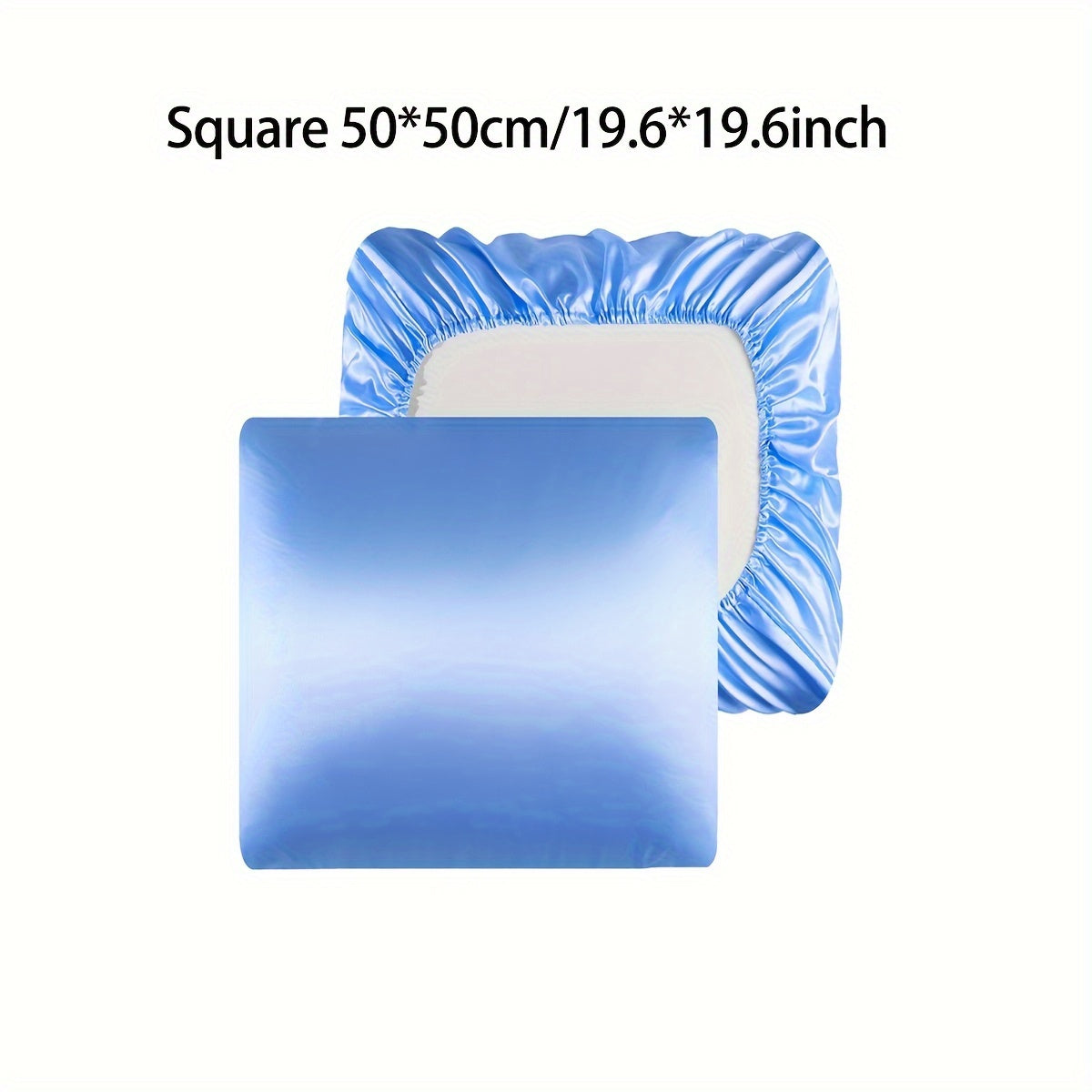 Set of Two Satin Pillowcases with Elastic Band, Soft 100% Polyester, Easy Care