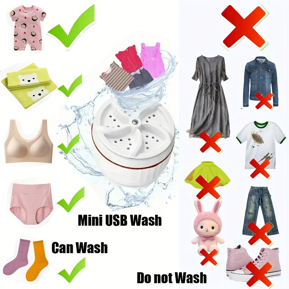 Mini Folding Washing Machine for Socks and Underwear, Energy Saving, Compact