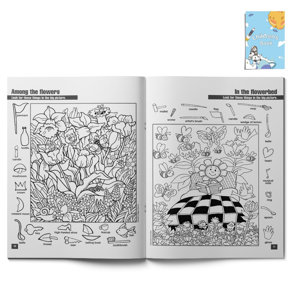 Children's Seek and Find Book to Improve Focus Observation Skills Activity Puzzle
