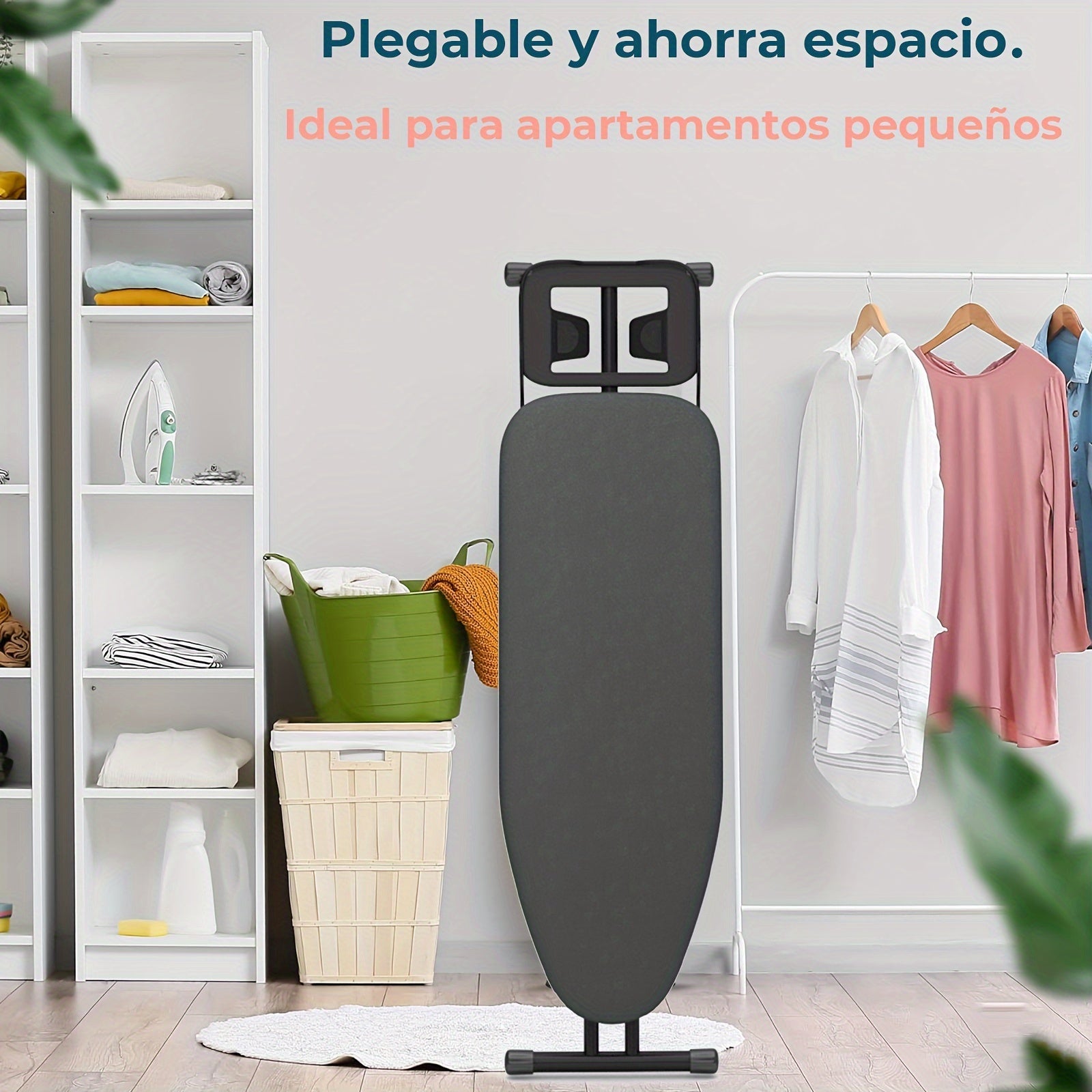 Adjustable Height Ironing Board with Folding Stand, Compact Alloy Steel 89x30 cm