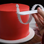 Fondant torti Arc ruler bezash asbobi to'plami, pishirish va shirinlik san'ati uchun o'lchovli o'lchov bilan