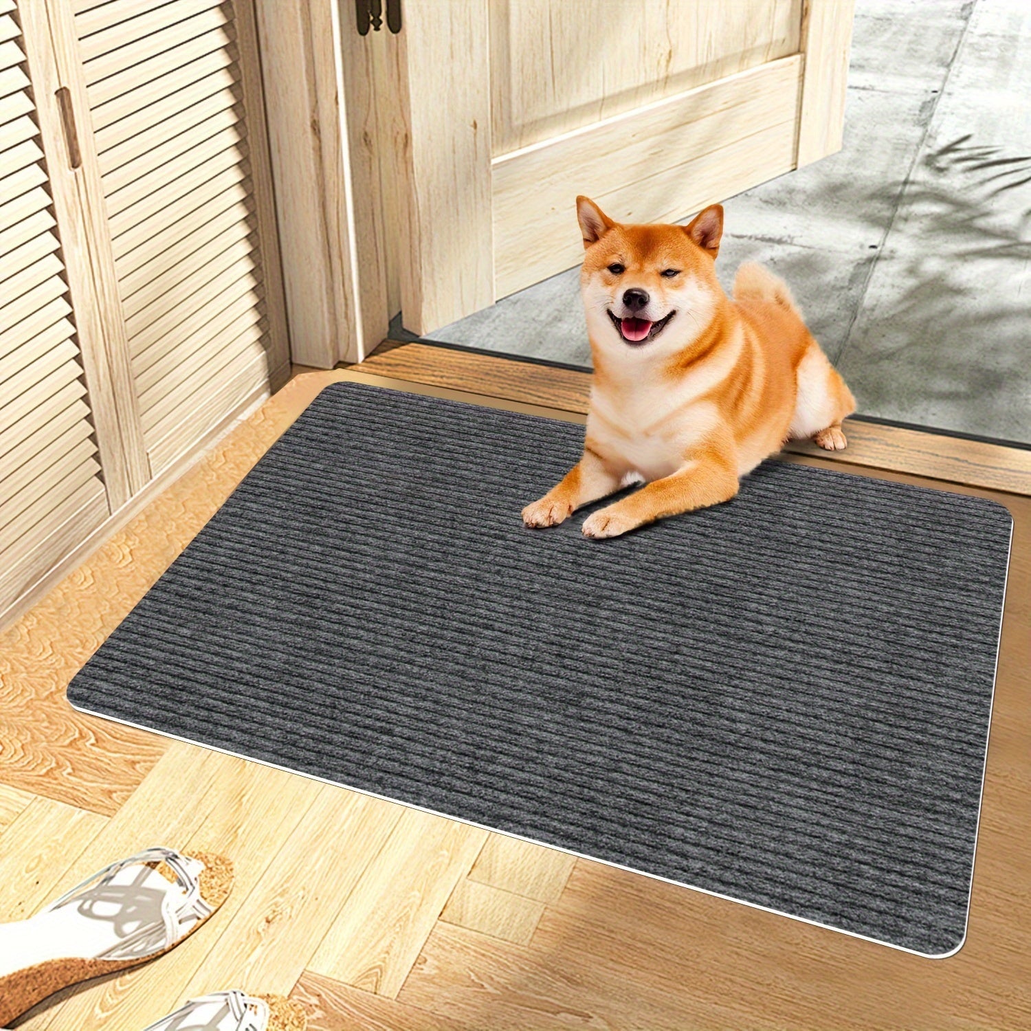 Ultra-Absorbent Door Mat Non-Slip Backing Machine Washable for Entryways and Kitchens
