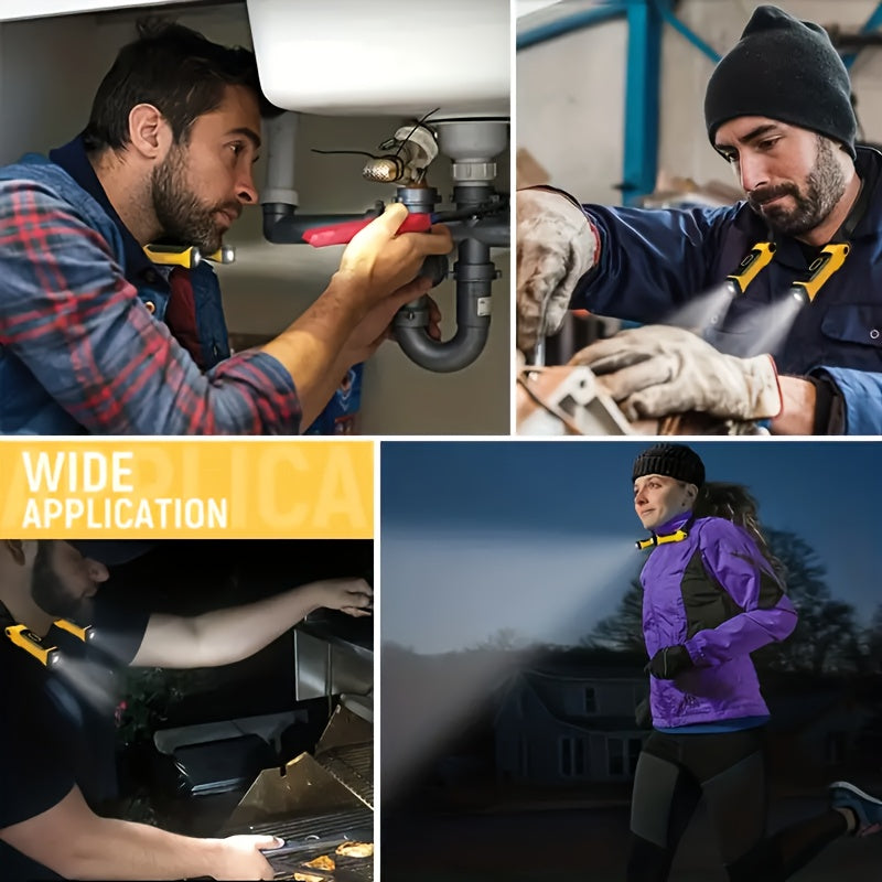 LED Neck Light with Bendable Arms Dimmable 2 Brightness Levels USB Rechargeable