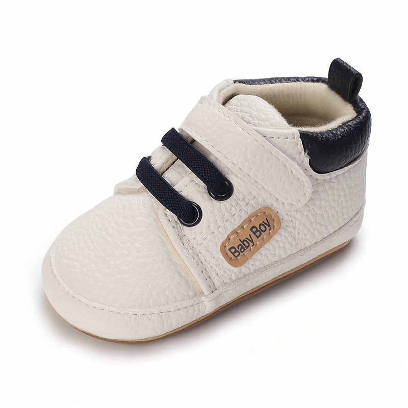 Toddler Casual Sneakers with Geometric Pattern All-Season Non-Slip PU Upper