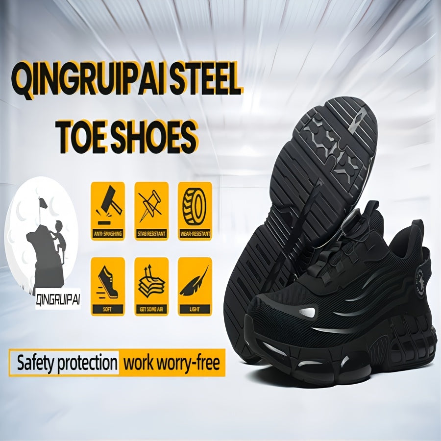 Men's Steel Toe Work Shoes Anti-Puncture Slip-Resistant Durable