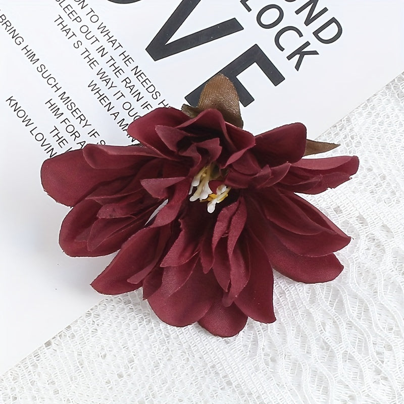 10 Handmade Chrysanthemum Silk Flower Heads for DIY Wedding Party Decor