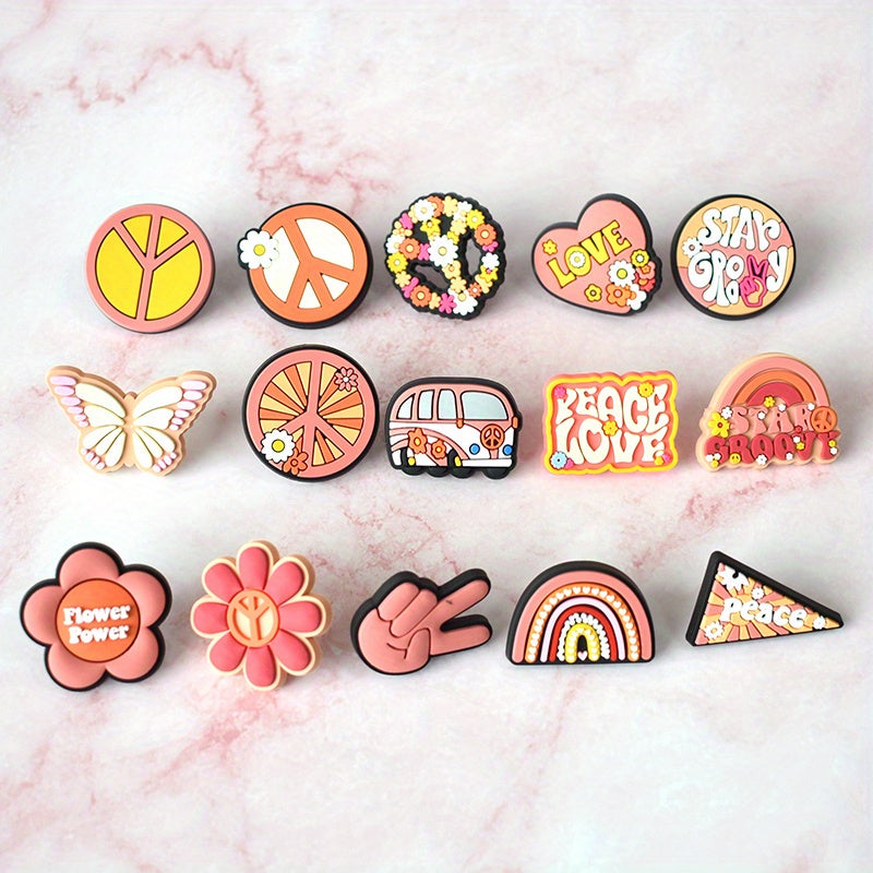 Set of 15 Butterfly Flower Tumbler Straw Toppers Dust-Proof Plugs for Travel and Home