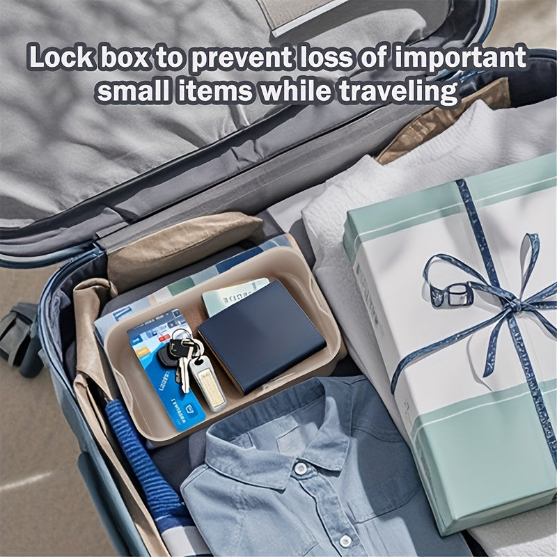 Qizil/bez/ko'k rangda, mustahkam PP materialidan tayyorlangan, telefon, dori-darmon va oziq-ovqatni xavfsiz tashkil etish uchun ideal bo'lgan ixcham qulflanadigan saqlash qutisi. Uyda, ofisda va sayohatda mukammal. O'lchovlar: 23.88x13.97x9.65 sm.