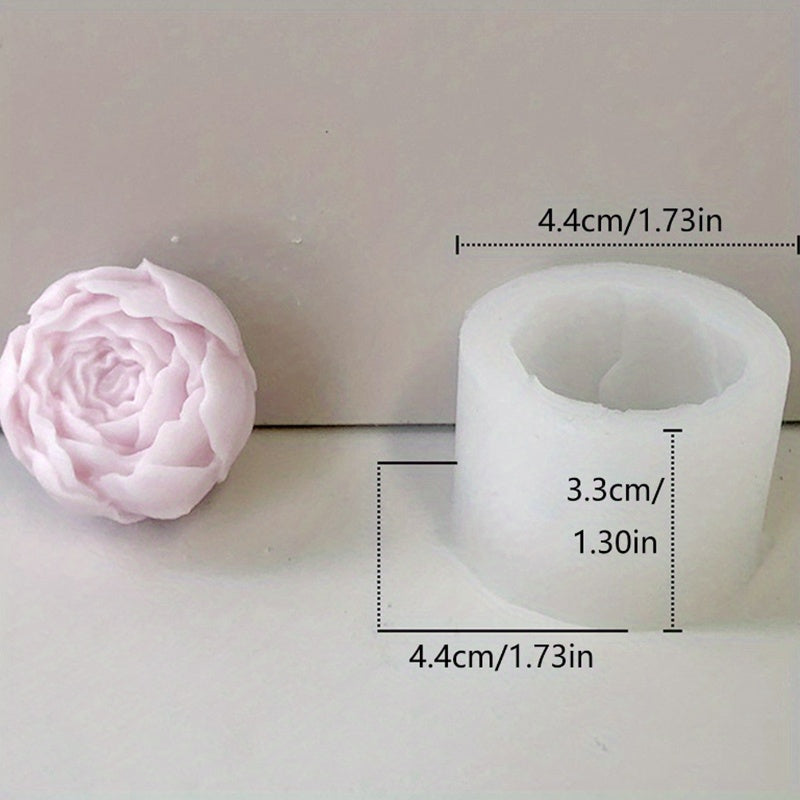 Silicone Rose Mold for Crafts, Round Storage Box, Jewelry and Gypsum Ornaments