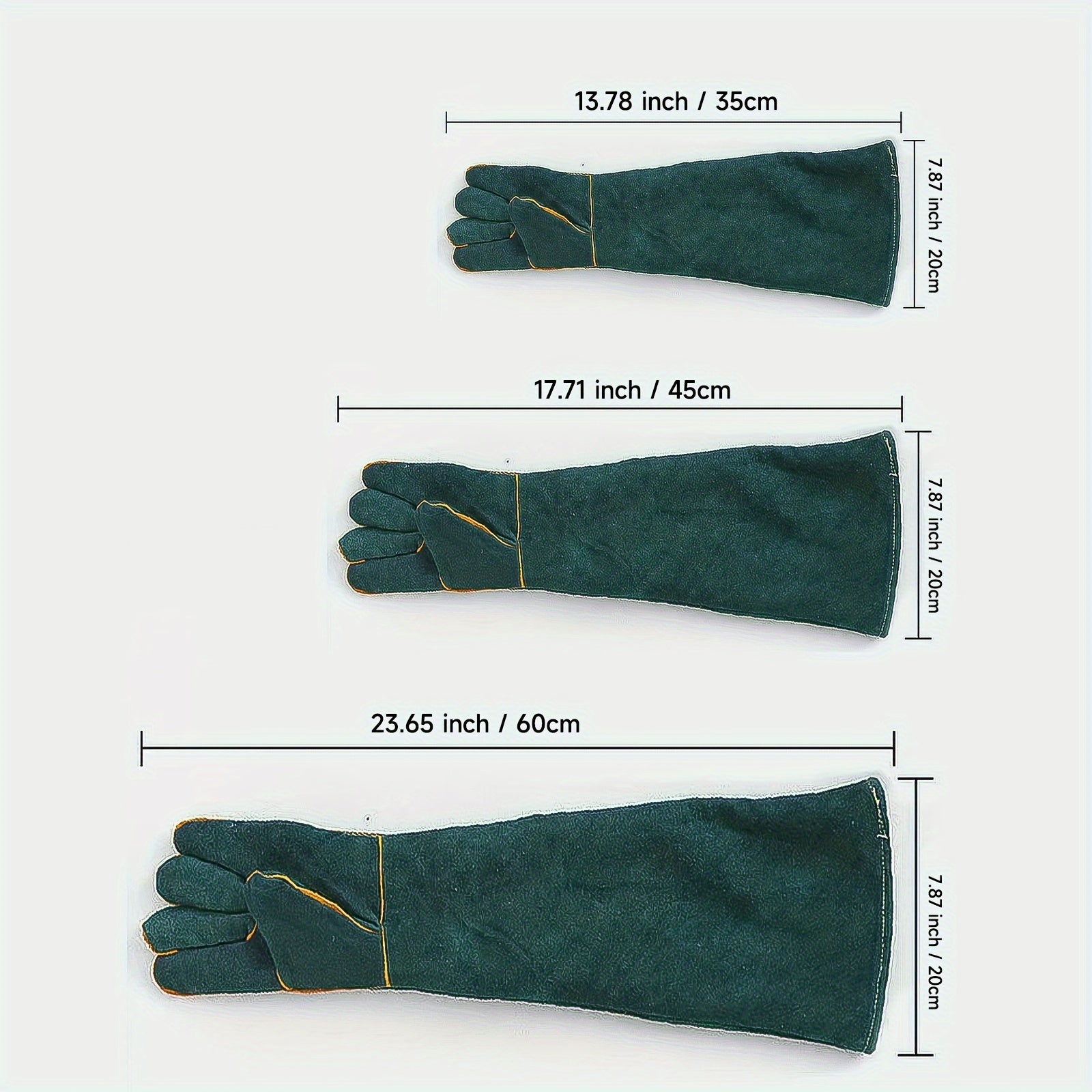 Dog Grooming Gloves Synthetic Fiber Anti-Bite Protection for Bathing and Training