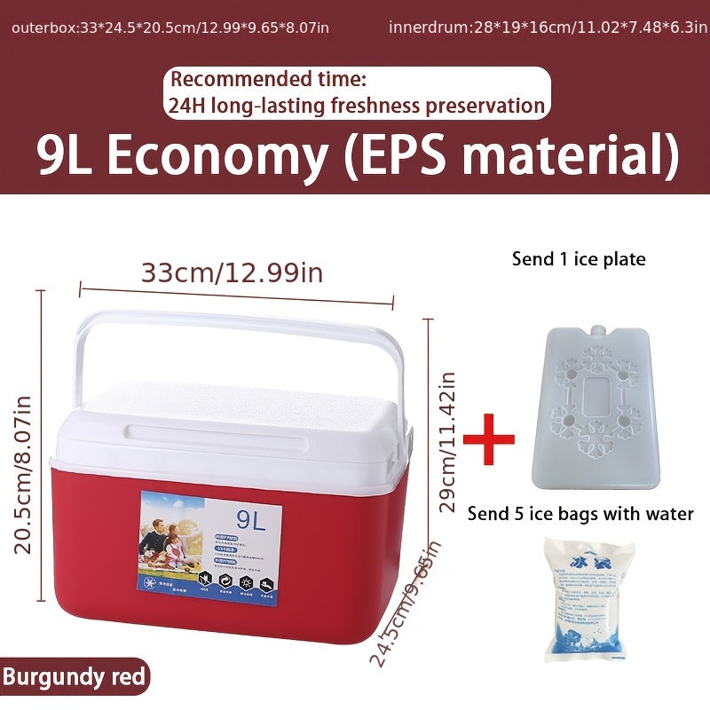 Portable Insulated Cooler Box for Outdoor Fishing Royal Blue Non-Electric Food Contact Safe