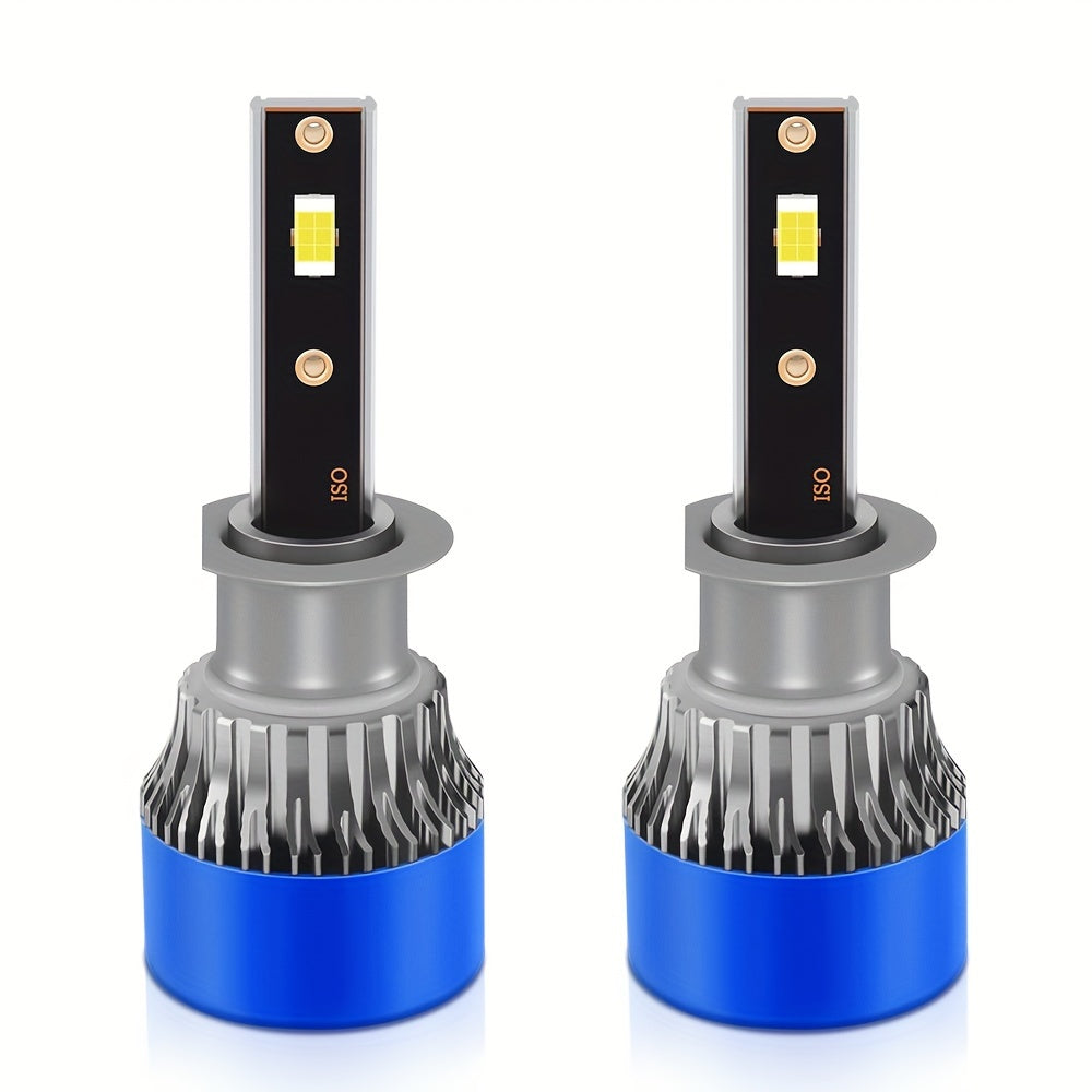 2pcs LED Car Headlights 6000K White 75000LM 200W High Low Beam Fog Lights