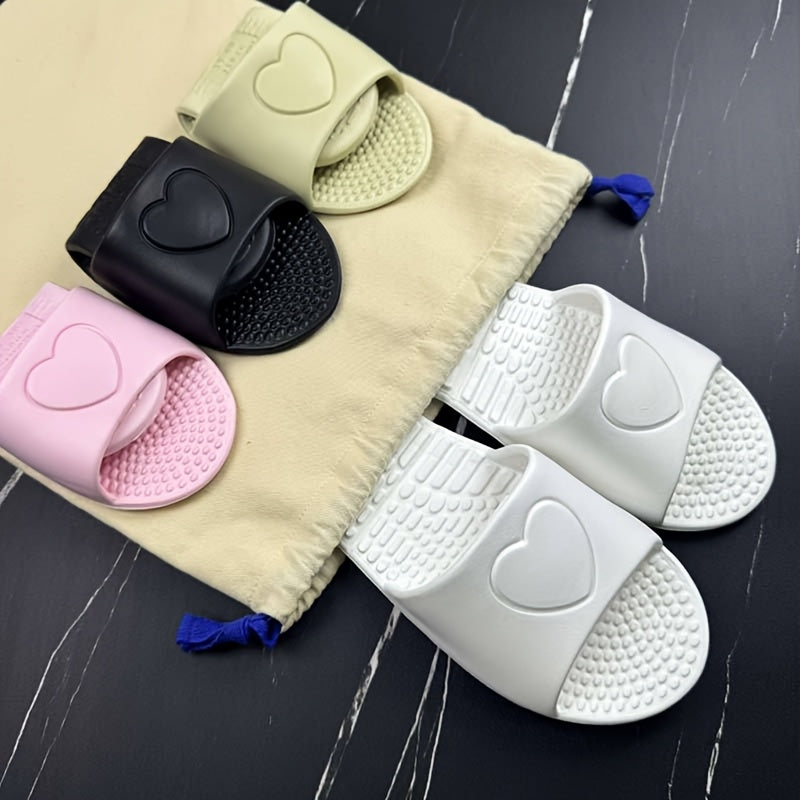 Unisex EVA Slippers Casual Solid Color Slip-On Slides Non-Slip Foldable