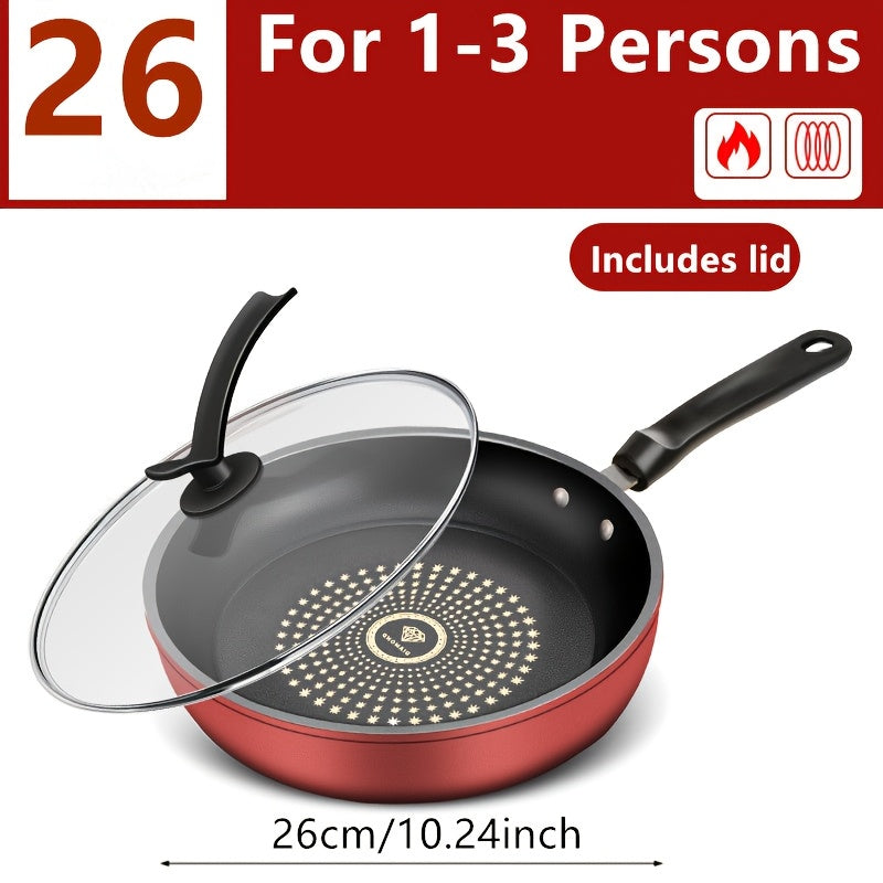 Heavy-Duty Cast Iron Skillet Set with Lids for Cooking at Home RV Outdoors 3 Sizes