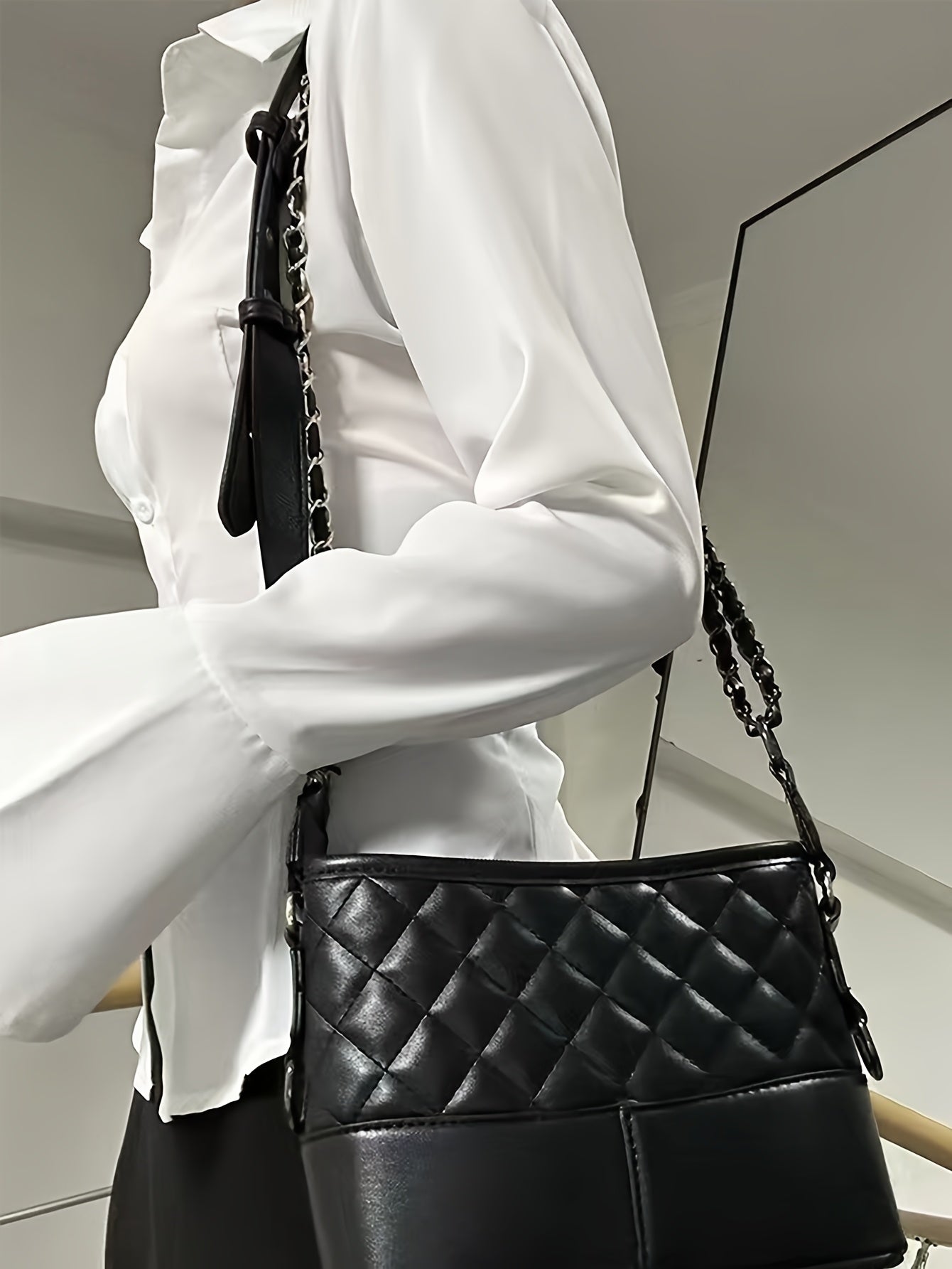 Women's Solid Color Blouse with Back Tie and Front Buttons Polyester Casual All Seasons