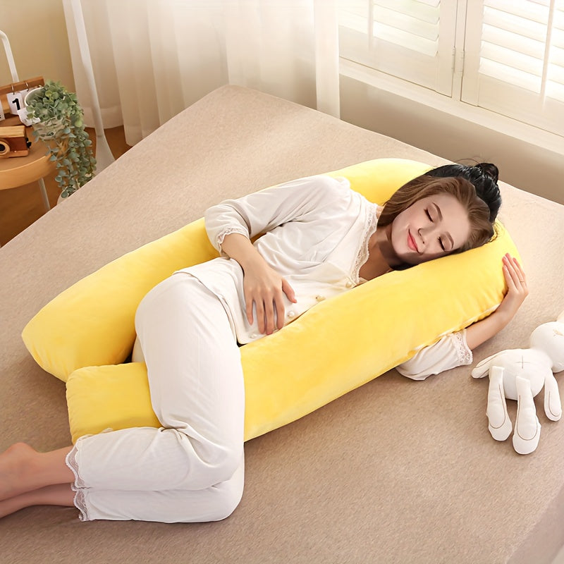 Maternity Pillow Supportive Side Sleep Cushion for Belly and Legs Light Gray