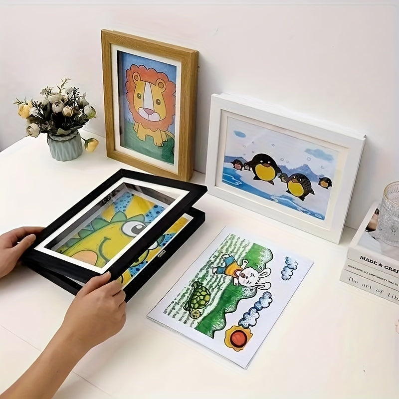 Magnetic A4 Kids' Drawing Photo Frame Foldable Cartoon Wall Decor