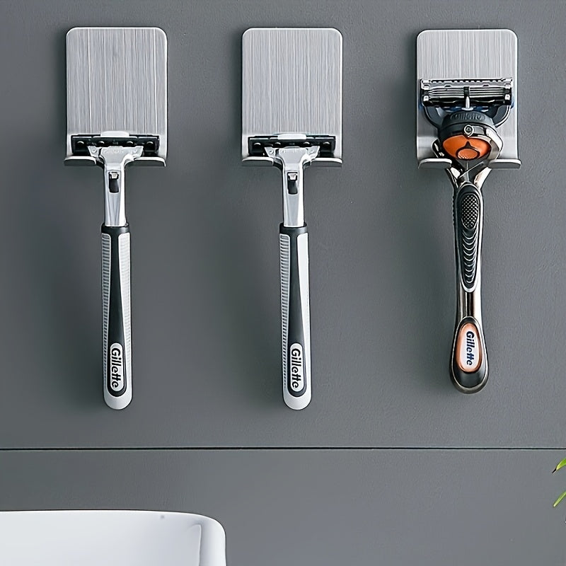 Stainless Steel Adhesive Wall Hooks 2 Pack for Bathroom Kitchen Bedroom No Drilling