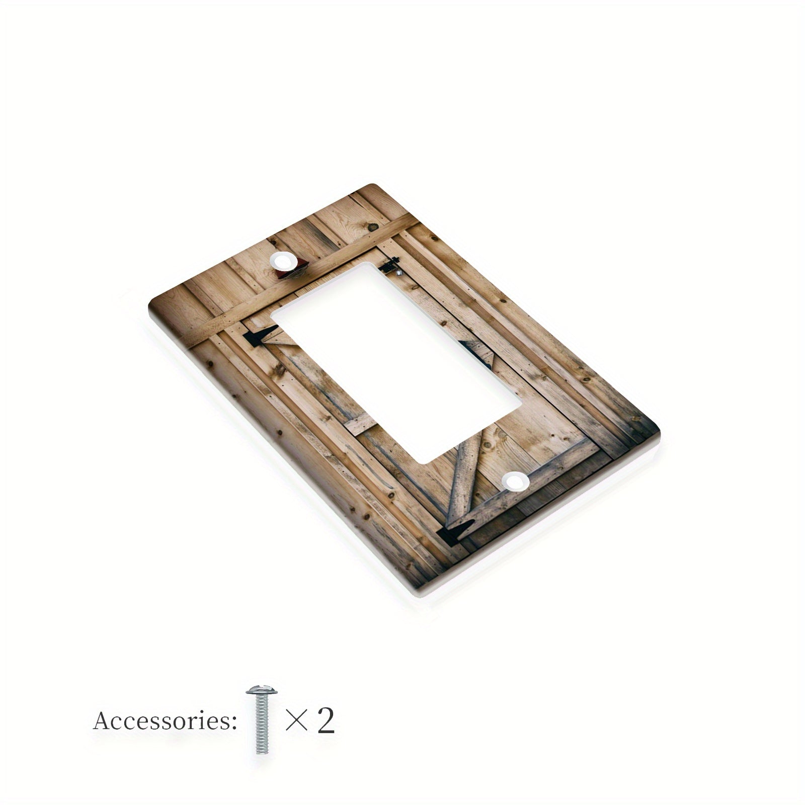 Декоративная накладка на стену в виде rustic barn door, накладка для выключателя света и розетки, не требует электричества, универсальна для декора комнаты.