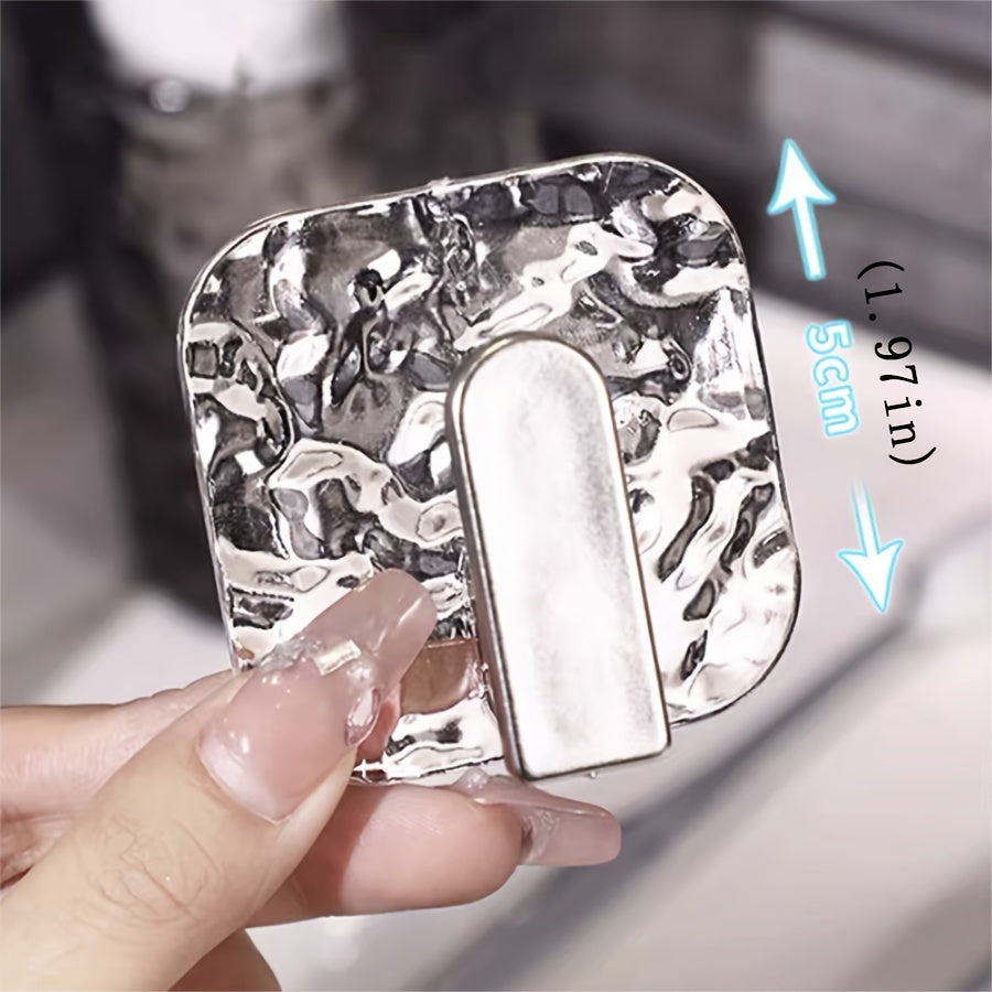 Acrylic Wall Hooks No-Drill Adhesive Bathroom Kitchen Utility Set