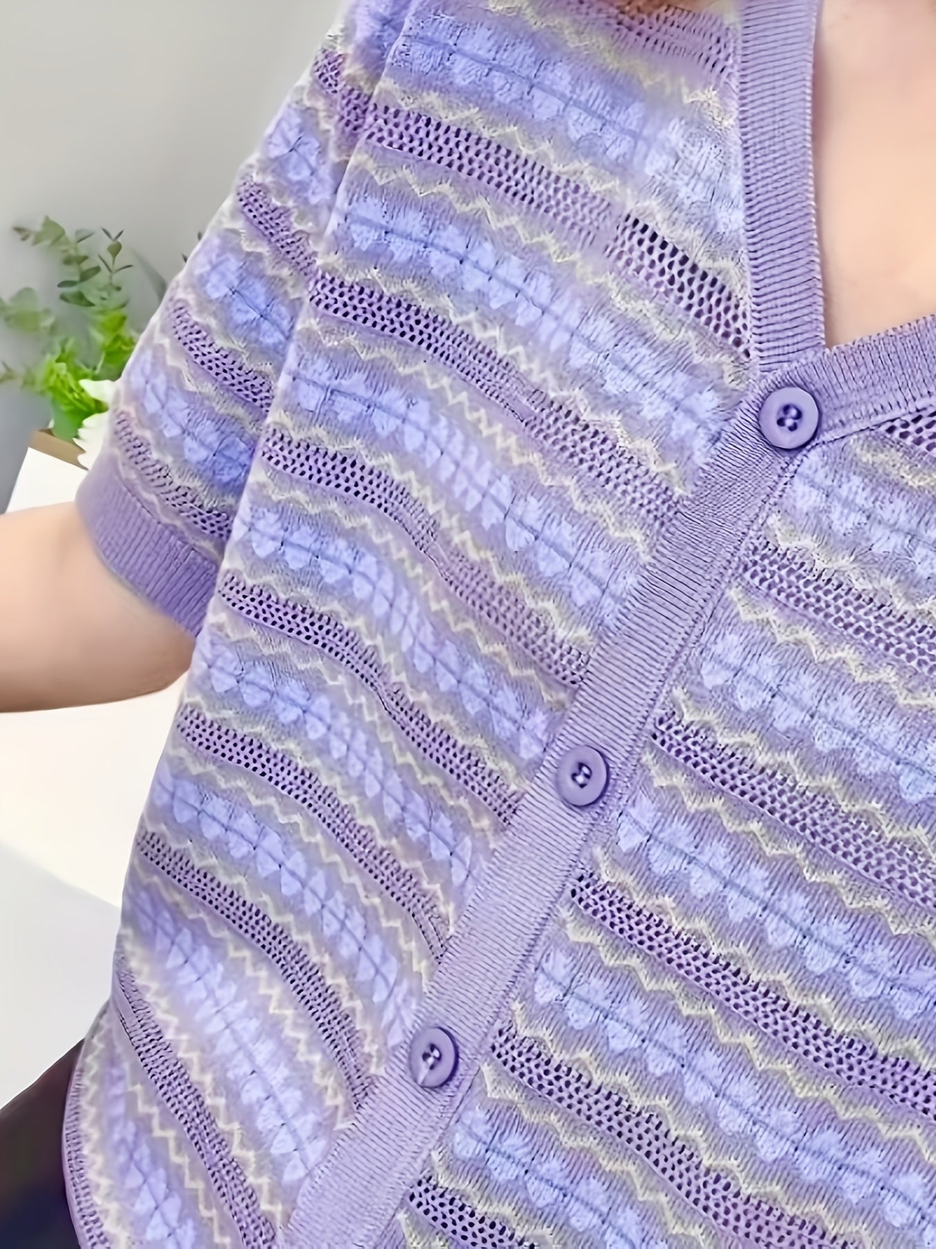 Plus Size Women's Summer Short Sleeve Cover-Up Top