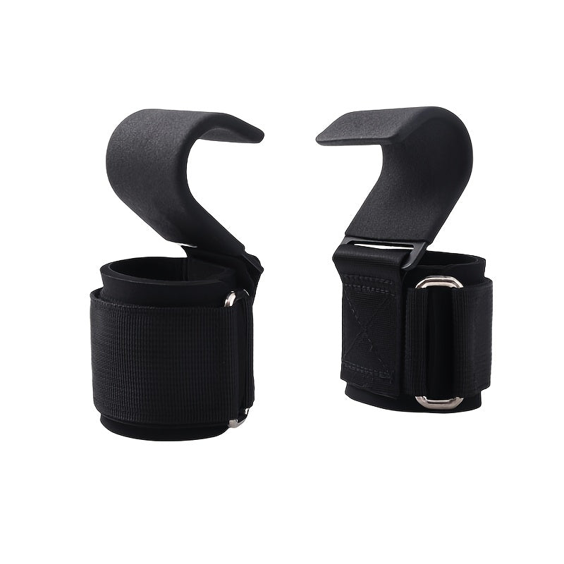 Наручная поддержка из нержавеющей стали с противоскользящим захватом и усилителем для поднятия тяжестей и силовых тренировок - черный