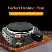 Портативный электрический обогреватель с европейской вилкой, серебристого цвета с цветком, без батареи