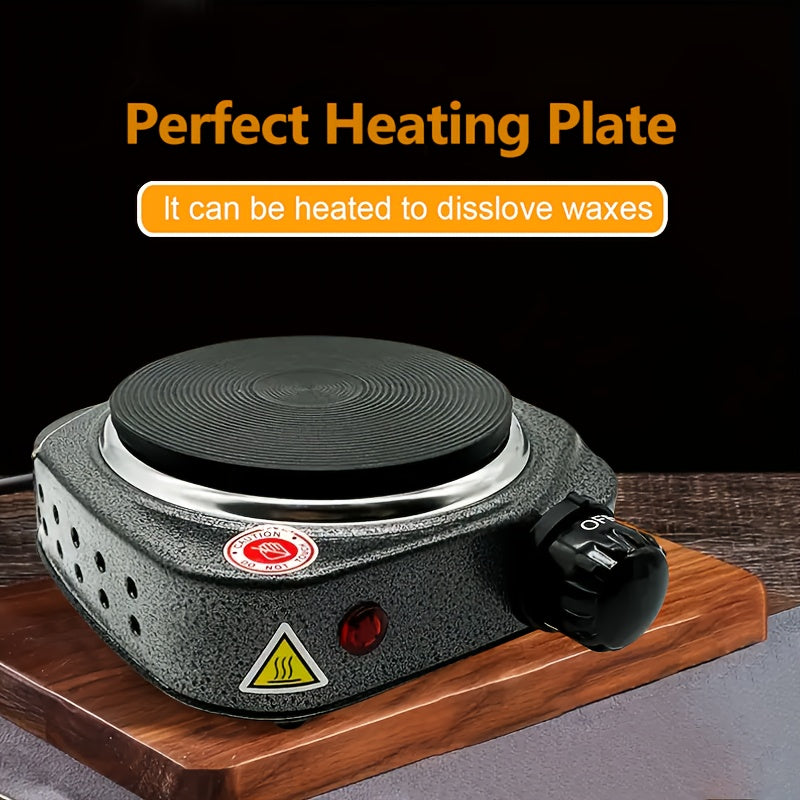 Портативный электрический обогреватель с европейской вилкой, серебристого цвета с цветком, без батареи