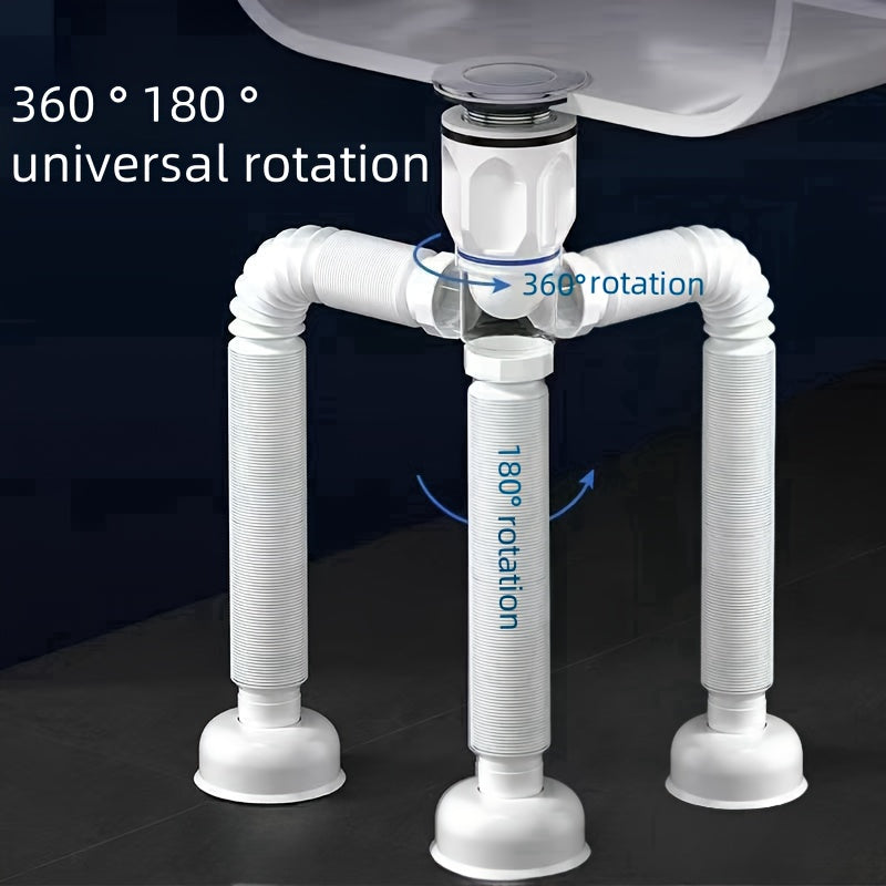 Universal drenaj quvuri to'plami qora oq ABS egiluvchan hidni yutuvchi oson o'rnatiladi