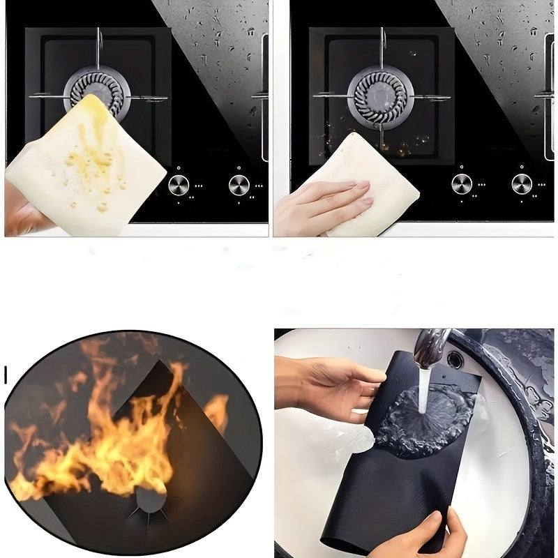 Reusable Gas Stove Burner Protector Pad, Heat-Resistant, Easy to Clean, 0.12mm Thickness
