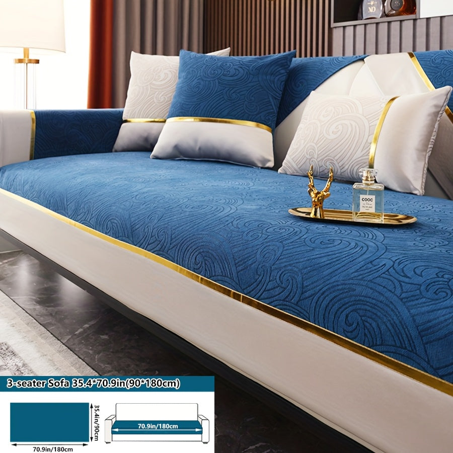 Chenille Cloud Pattern Sofa Cover Full Cover for Four Seasons