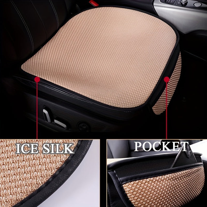 Car Seat Cover Breathable Durable Polyester Gray Black Wear-Resistant Protection