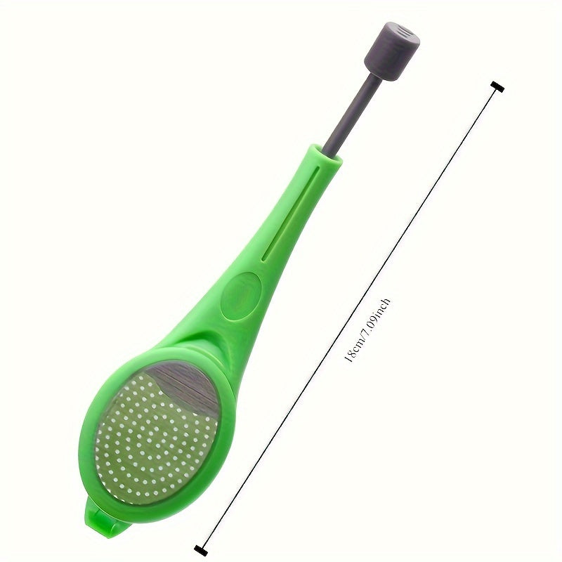 Infusor de té de silicona flexible con colador de presión para té de hojas sueltas