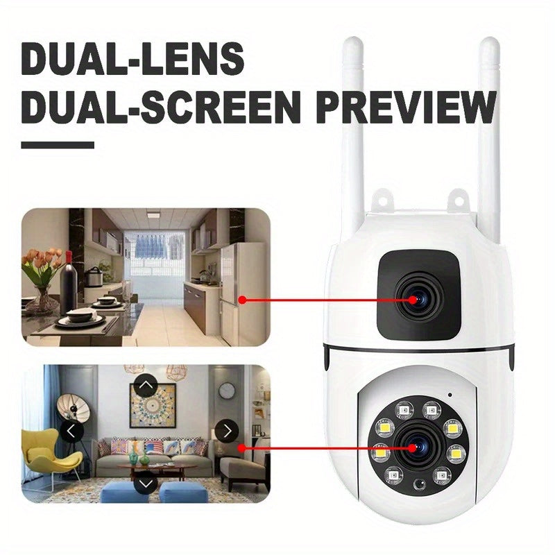 Wireless Security Camera 4MP HD Night Vision Two-Way Audio Indoor Outdoor WiFi PTZ