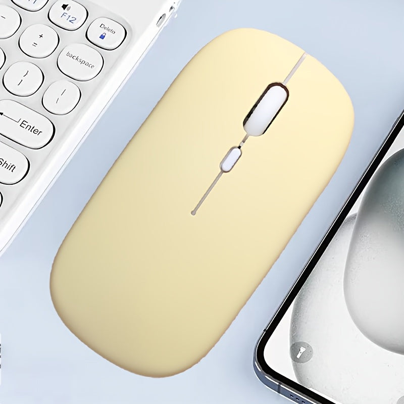 Wireless Ergonomic Mouse 2.4G 5G Plug and Play No Battery Needed for Laptop Desktop