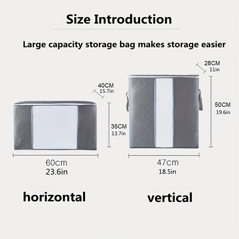 3 qavatli suv o'tkazmaydigan saqlash sumkasi kiyimlar, yostiq va to'shakka mo'ljallangan, changga chidamli tashkilotchi