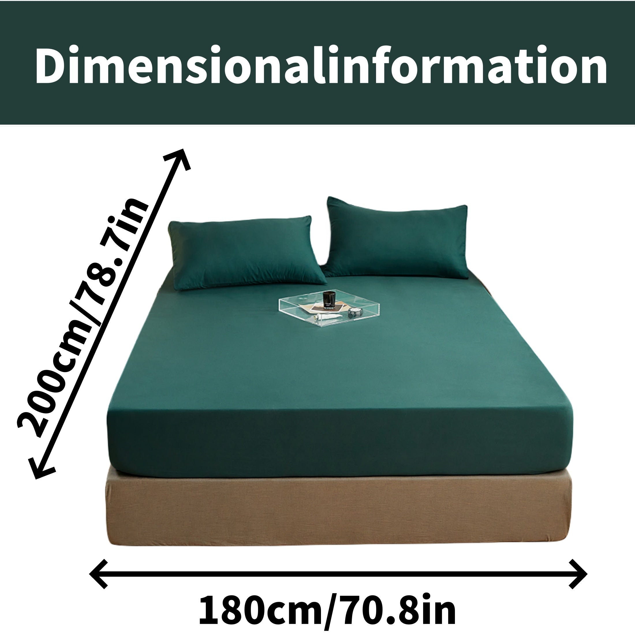 Juego de sábanas ajustadas de poliéster cepillado con 2 fundas de almohada, con bolsillo profundo, ropa de cama