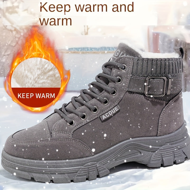 Women's Winter Short Boots Plush Lining Waterproof Ankle Shoes